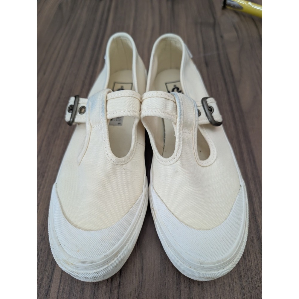 Vans Style 93 Mary Jane Women's 7.5 Cream T Strap Gum Lug Sole Sneakers